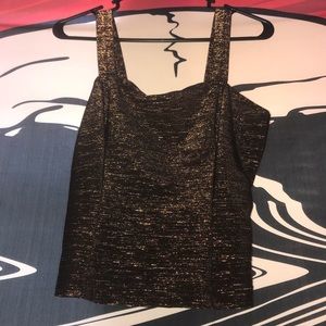 Gold and brown tank top